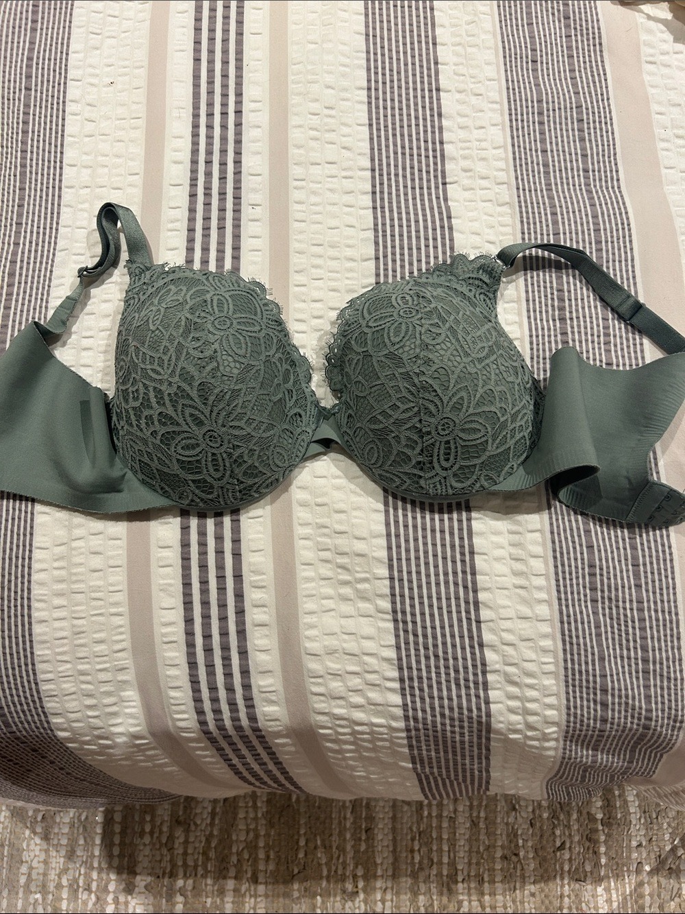 La Vie en Rose sage green bra
